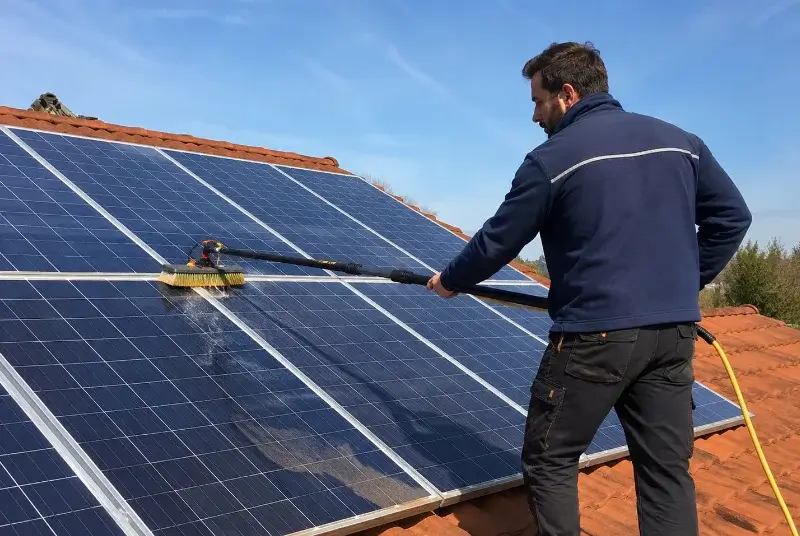 Nettoyage et entretien de panneaux solaires à Saint-Paulet-de-Caisson